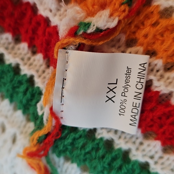 Colorful Striped Knit Set Crop Top High Waisted Short Cute & Colorful XXL - Picture 4 of 5